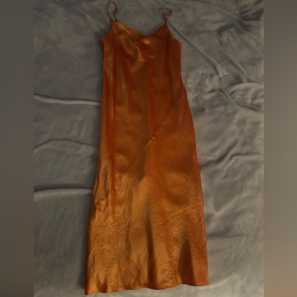 Babaton Dresses & Skirts - Babaton Satin Slip Dress in Vibrant Orange